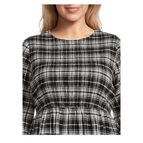 Nwt Terra & Sky Women's Plus Size Tiered Peasant Midi Dress, Cotton 100% - Picture 7 of 12